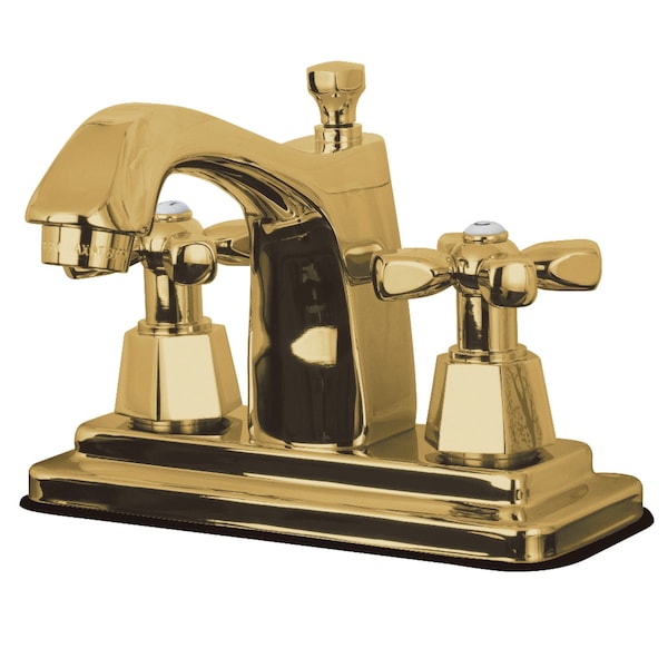 KS8642HX 4" Centerset Bathroom Faucet, Polished Brass